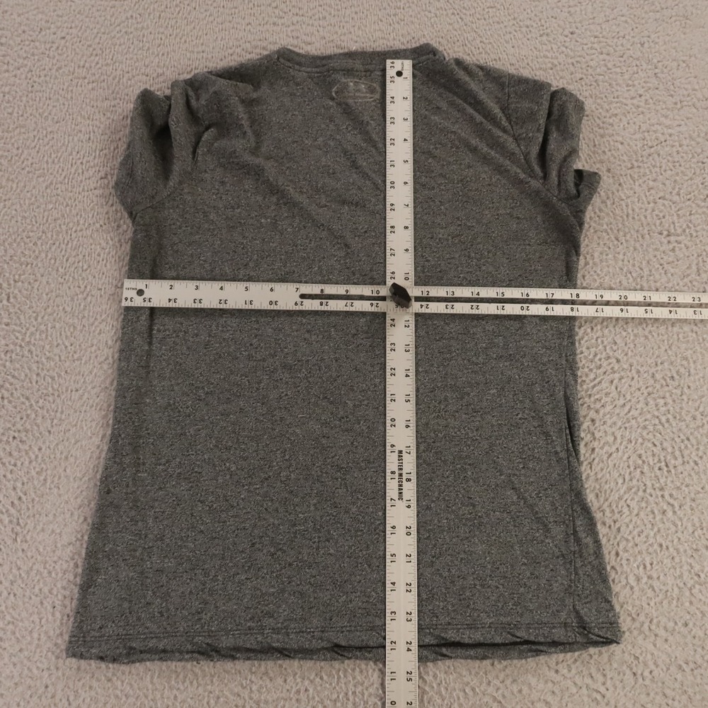 Under Armour Shirt Womens M Gray Cotton Short Sleeve HeatGear - Picture 8 of 10